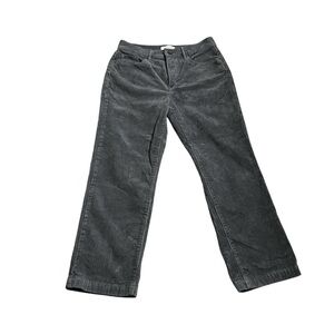 LOFT ‘ Made and Loved ‘ Charcoal Stretch Corduroy Pants Size 29/8
